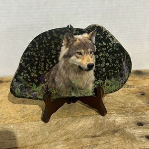 Orca mythical wolf print‎ on stone nature lone wolf  lavender home decor